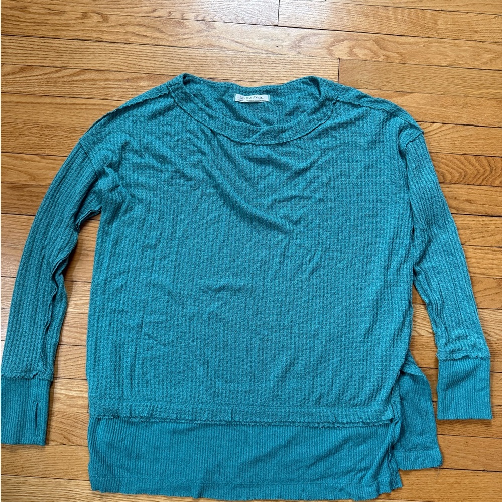 We The Free Teal Knit Sweater
